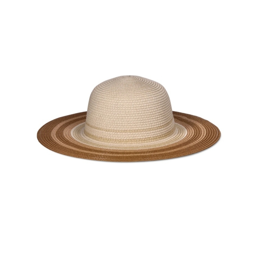 WOMEN'S STRIPED FLOOPY STRAW HAT-NWT